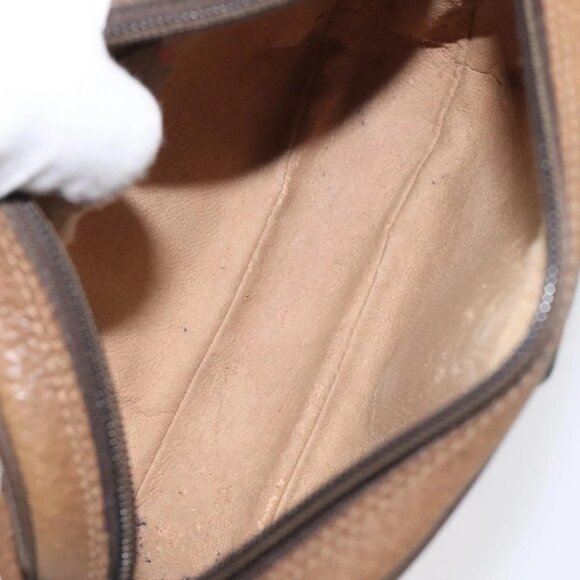 GUCCI GG Supreme Web Sherry Line Bag PVC Beige Gold 89 02 066 Auth 129909 - Picture 11 of 16